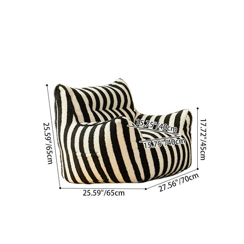 Scandinavian Teddy Fleece EPS Lazy Sofa Footrest — Double Seat / Without Footrest / Lake Blue + Purple