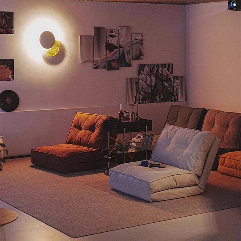 Scandinavian Corduroy Chair — Light Orange
