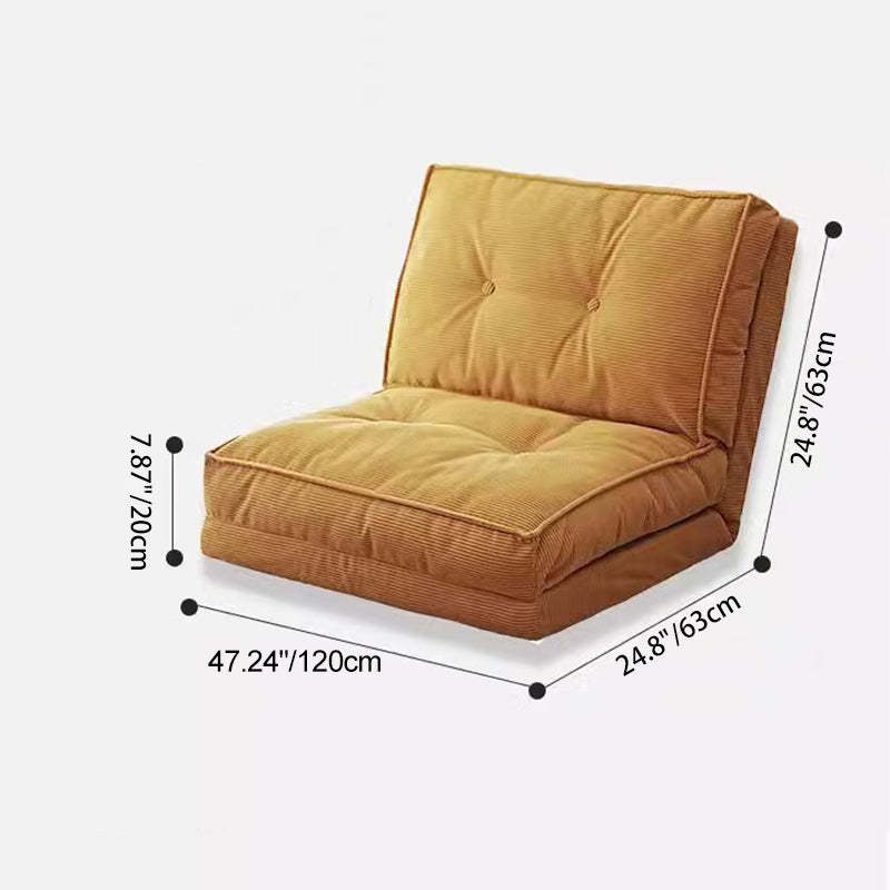 Scandinavian Corduroy Chair — Gray