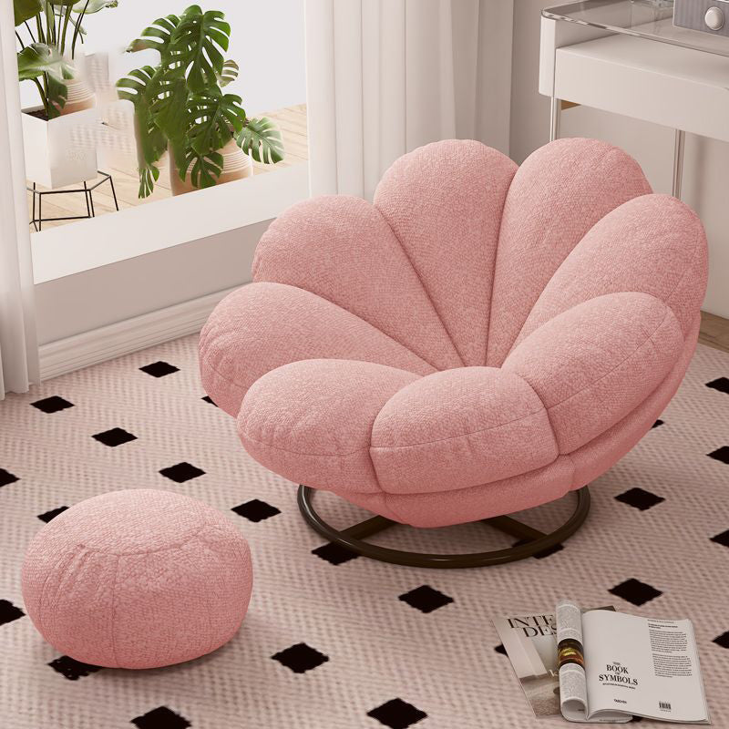 Nordic Lambswool Petal Swivel Lounge Chair