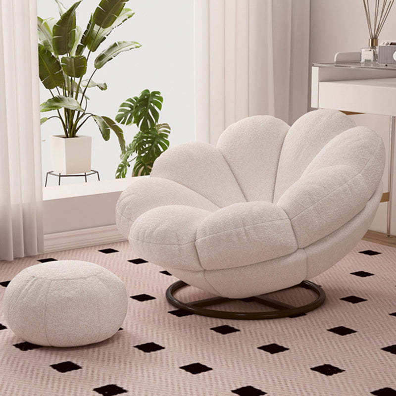 Nordic Lambswool Petal Swivel Lounge Chair