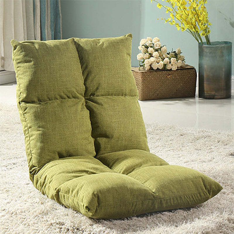 Modern Fabric Accent Chair — Light Brown And White Checkered