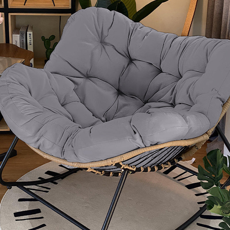 Farmhouse Weaving Velvet Chair — Gray