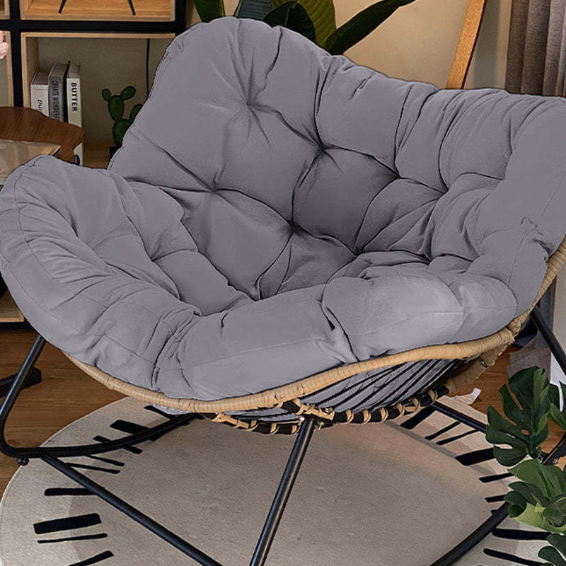 Farmhouse Weaving Velvet Chair — Gray