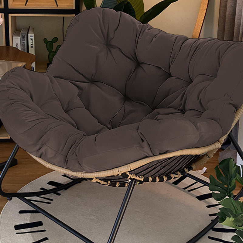 Farmhouse Weaving Velvet Chair — Black