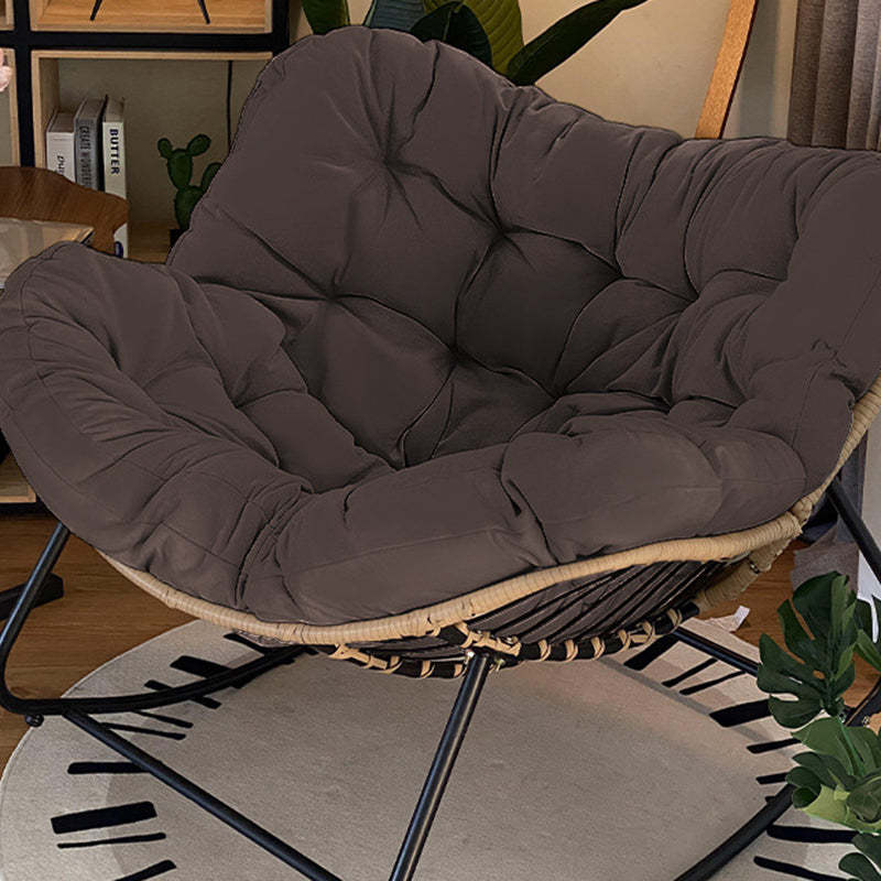 Farmhouse Weaving Velvet Chair — Black