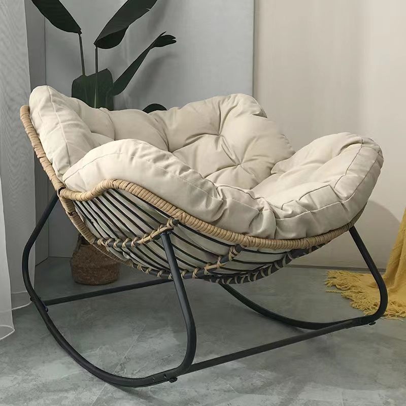 Farmhouse Weaving Velvet Chair — Orange
