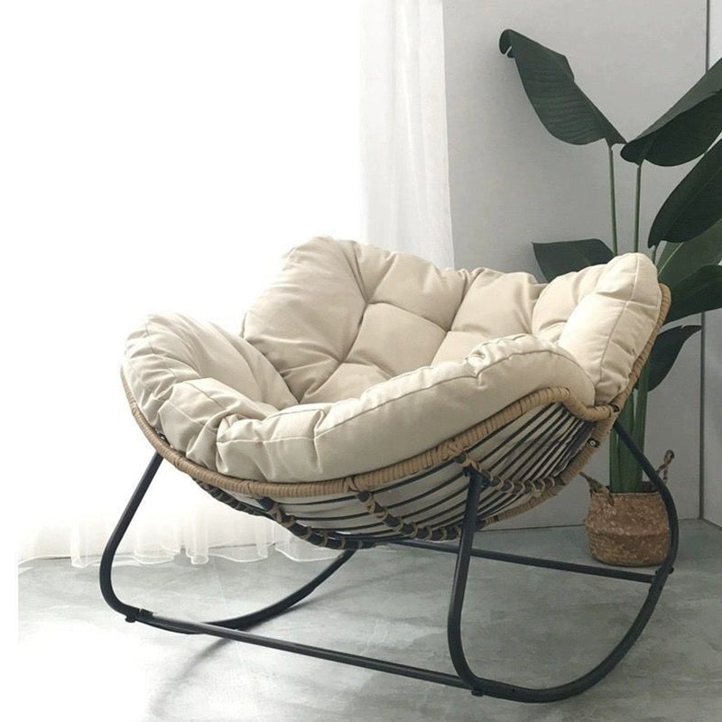 Farmhouse Weaving Velvet Chair — Orange