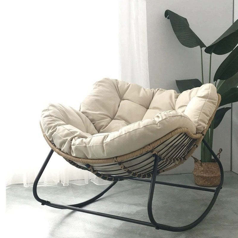 Farmhouse Weaving Velvet Chair — Orange