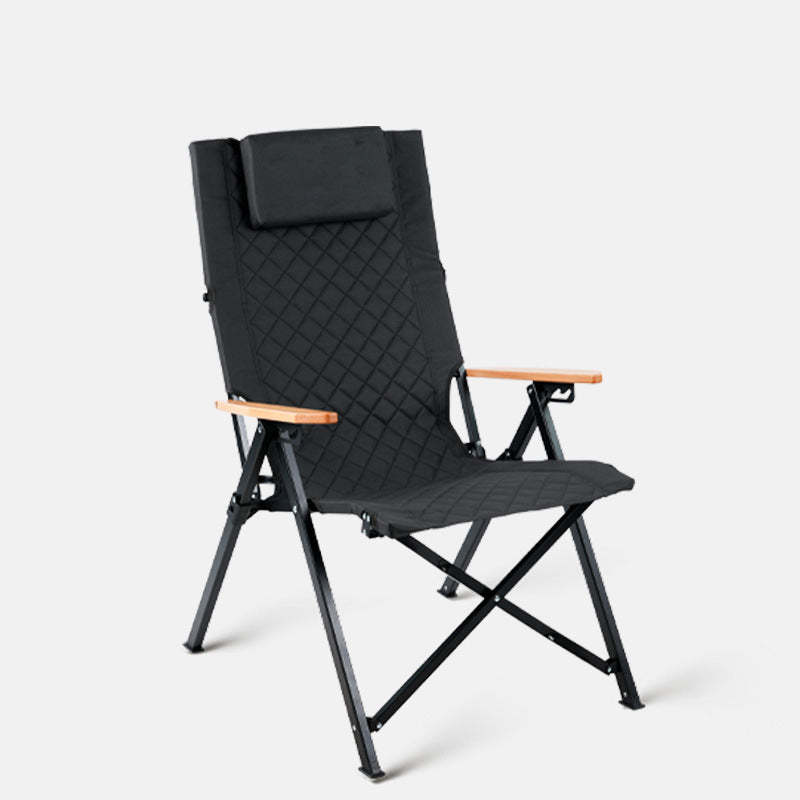Industrial Fabric Beech Chair — Black