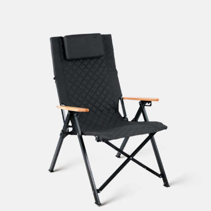 Industrial Fabric Beech Chair — Black