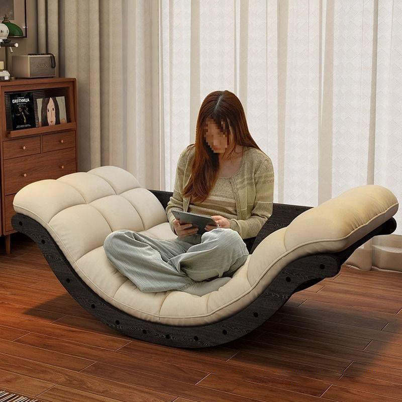 Nordic Leather Cotton-Linen Chair