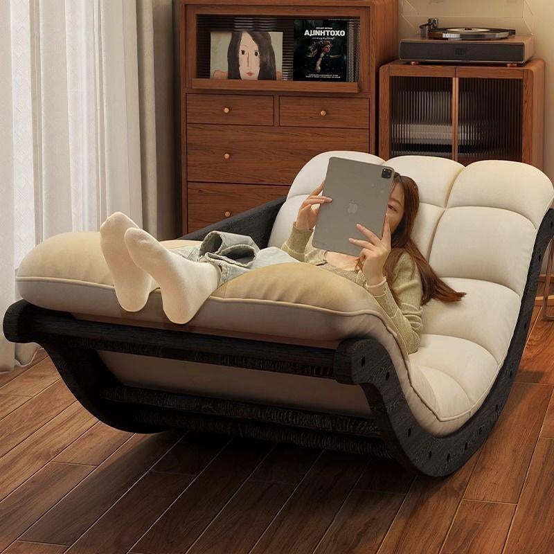 Nordic Leather Cotton-Linen Chair