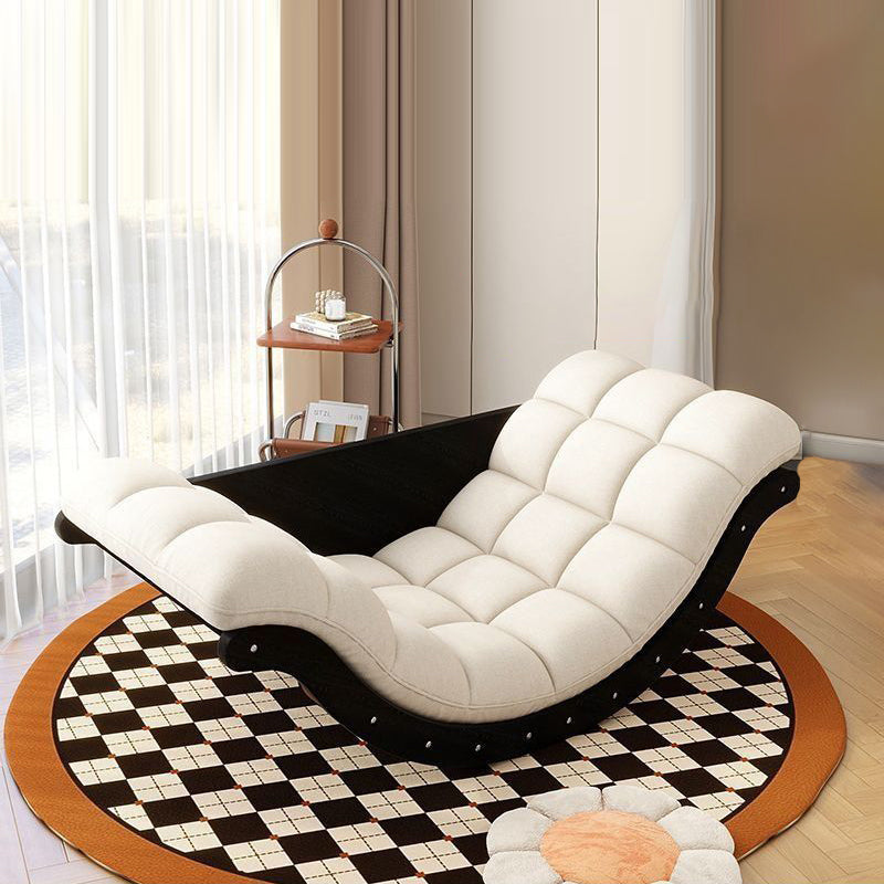 Nordic Leather Cotton-Linen Chair