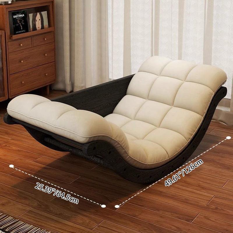 Nordic Leather Cotton-Linen Chair