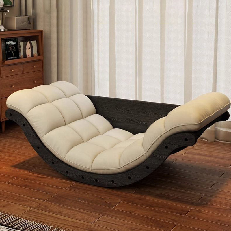 Nordic Leather Cotton-Linen Chair