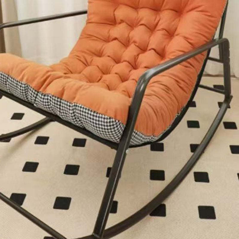 Nordic Tech Fabric Steel Moon Rocking Chair