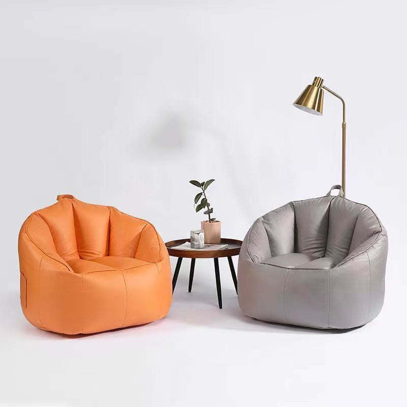 Nordic Tech Fabric EPS Bean Bag Sofa — Dark Blue