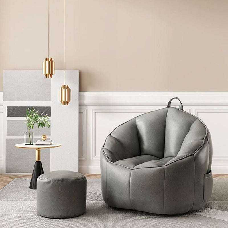 Nordic Tech Fabric EPS Bean Bag Sofa — Yellow