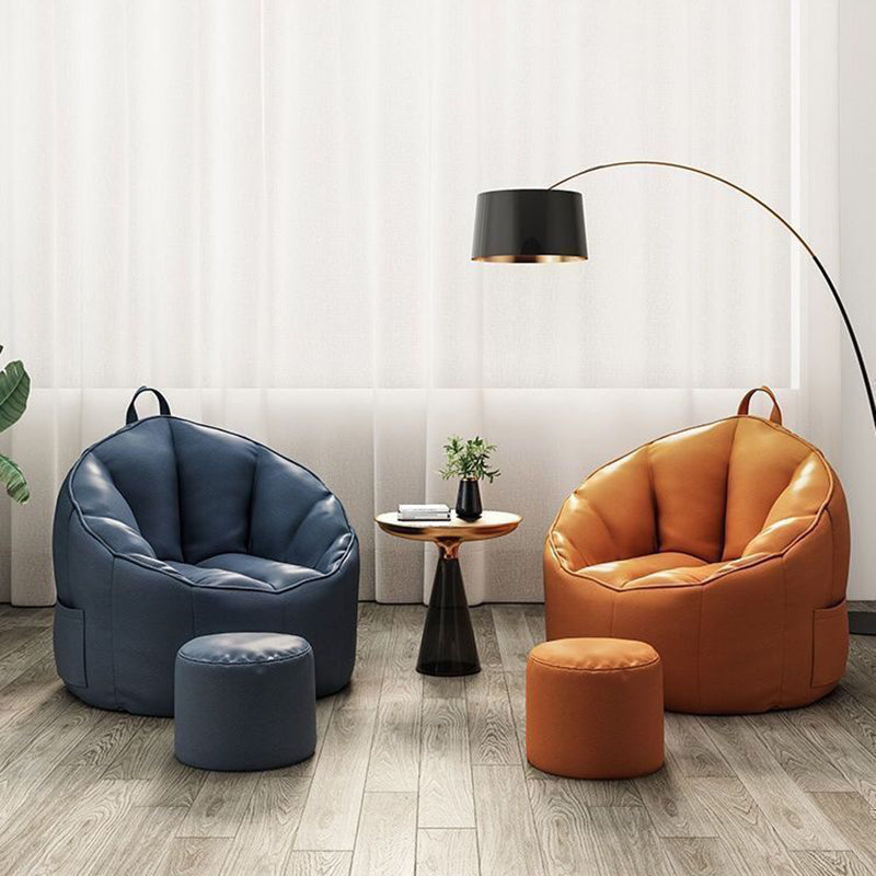 Nordic Tech Fabric EPS Bean Bag Sofa — Orange