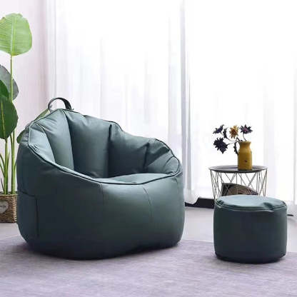 Nordic Tech Fabric EPS Bean Bag Sofa — Beige