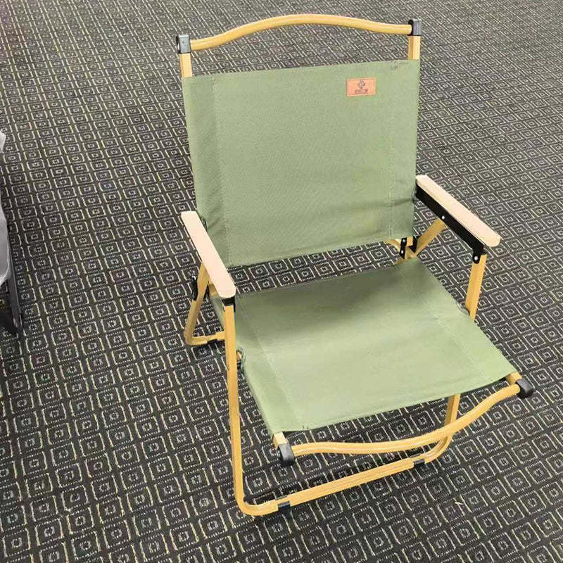 Modern Iron Fabric Foldable Camping Chair — Orange