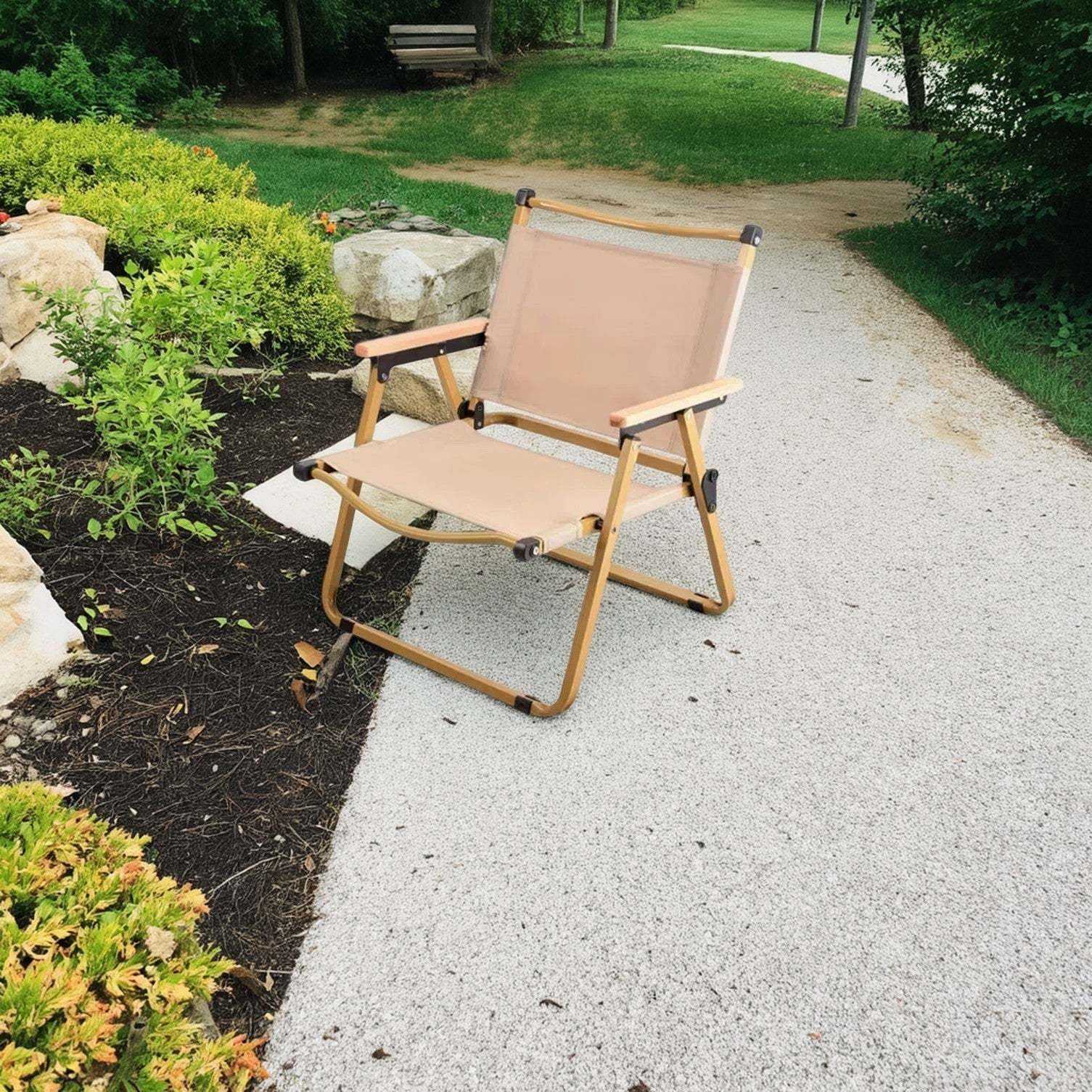 Modern Iron Fabric Foldable Camping Chair