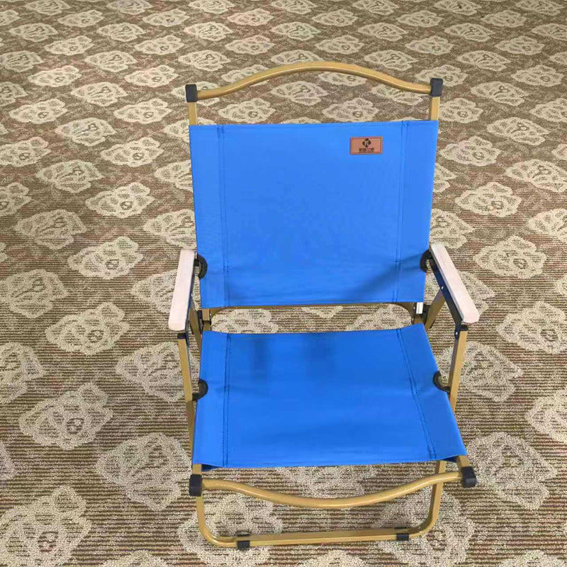 Modern Iron Fabric Foldable Camping Chair — Orange