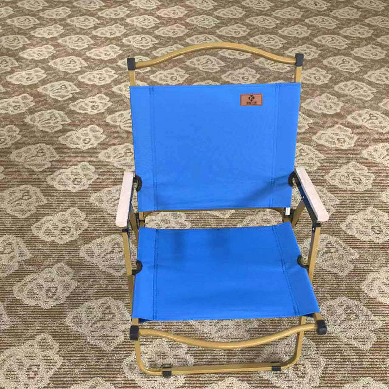 Modern Iron Fabric Foldable Camping Chair — Orange