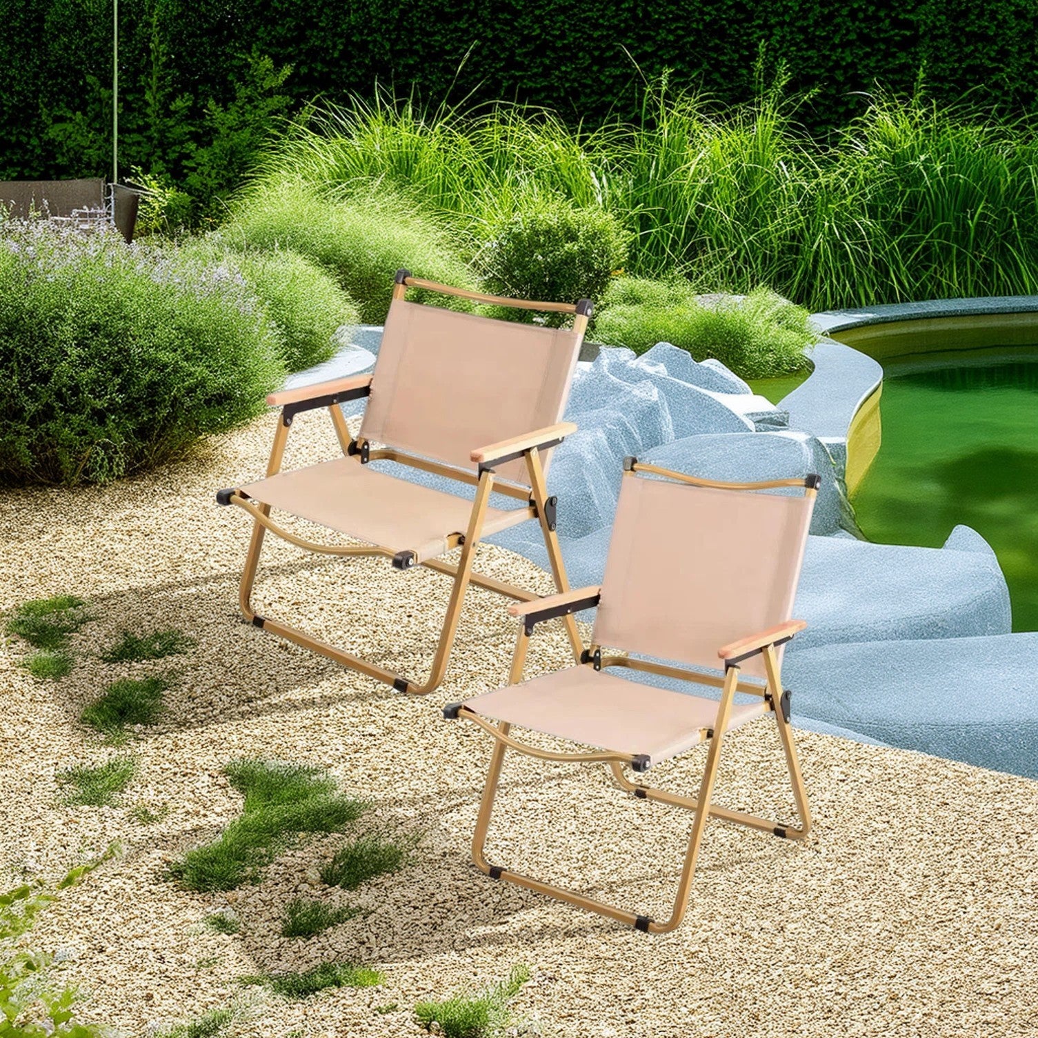 Modern Iron Fabric Foldable Camping Chair
