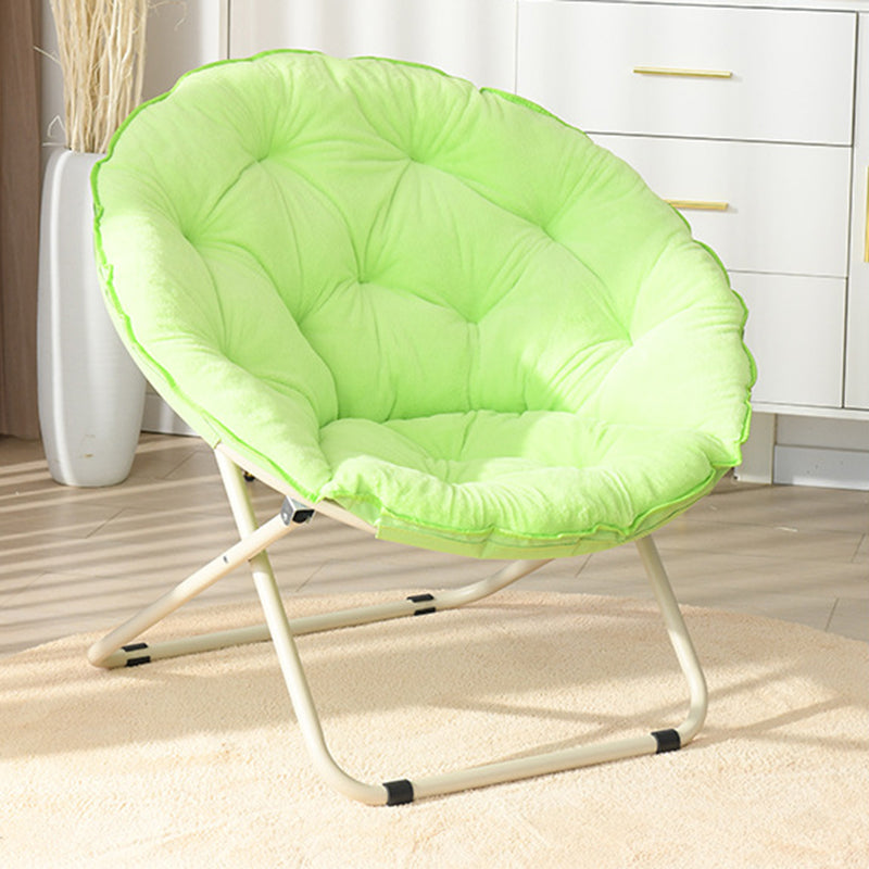 Minimalist Plush Cotton Steel Foldable Lounge Chair