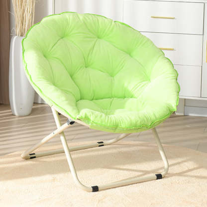 Minimalist Plush Cotton Steel Foldable Lounge Chair