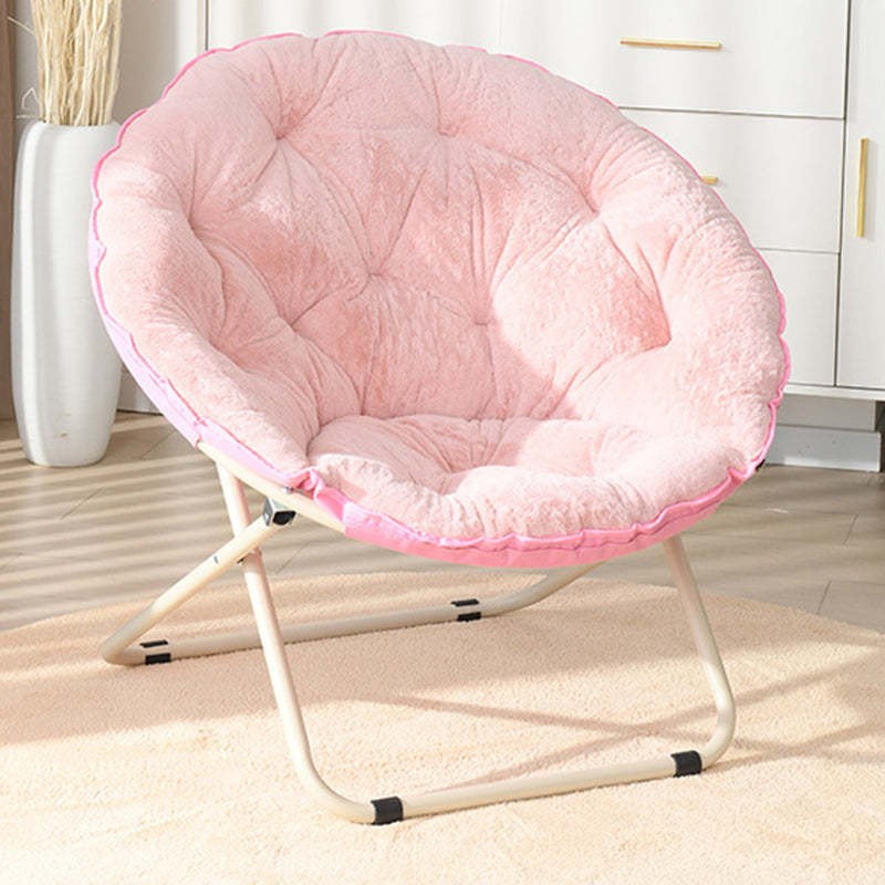 Minimalist Plush Cotton Steel Foldable Lounge Chair
