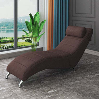Minimalist Waxed Leather Tech Fabric Wood Chair