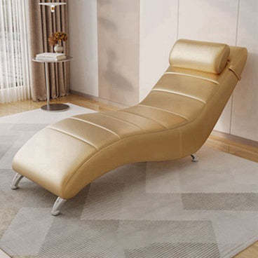 Minimalist Waxed Leather Tech Fabric Wood Chair — Tech Fabric - Light Blue