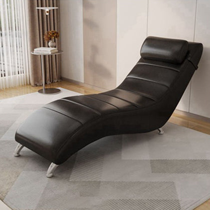 Minimalist Waxed Leather Tech Fabric Wood Chair