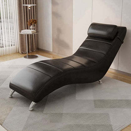 Minimalist Waxed Leather Tech Fabric Wood Chair