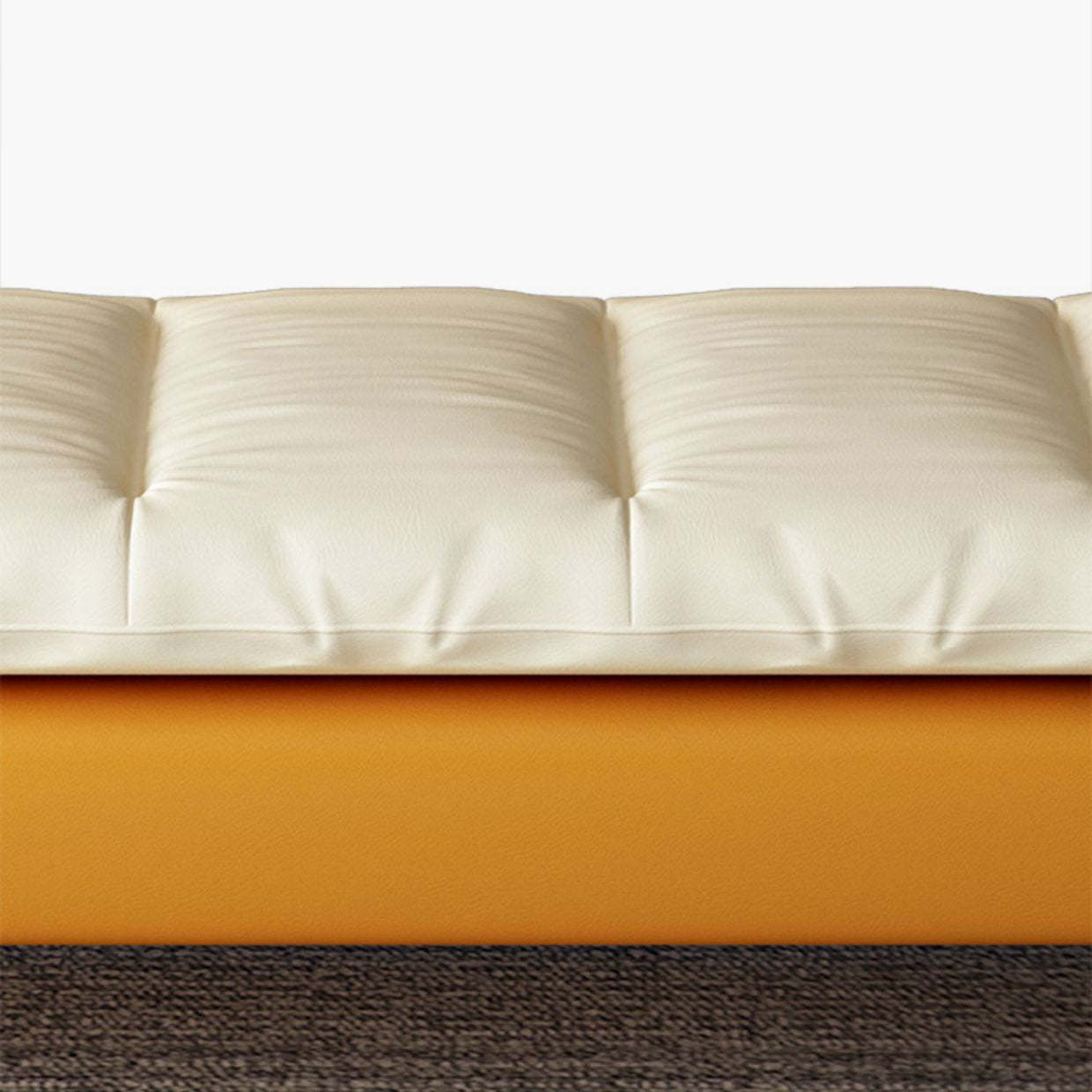 Minimalist Nappa Leather Down Steel Chair