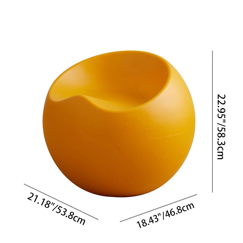 Contemporary Apple Sphere Footstool — Purple Blue