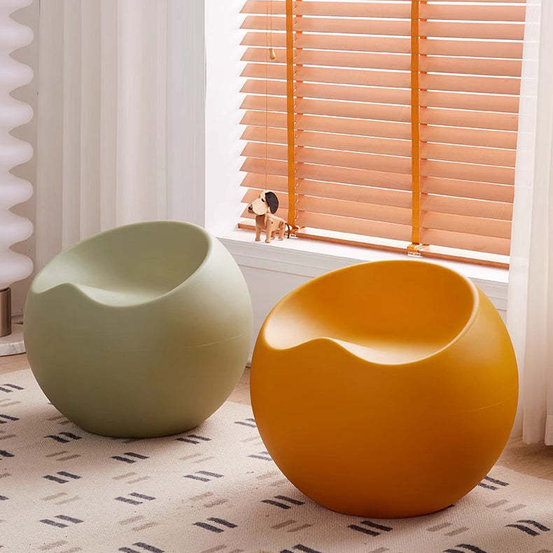 Contemporary Apple Sphere Footstool — Pink