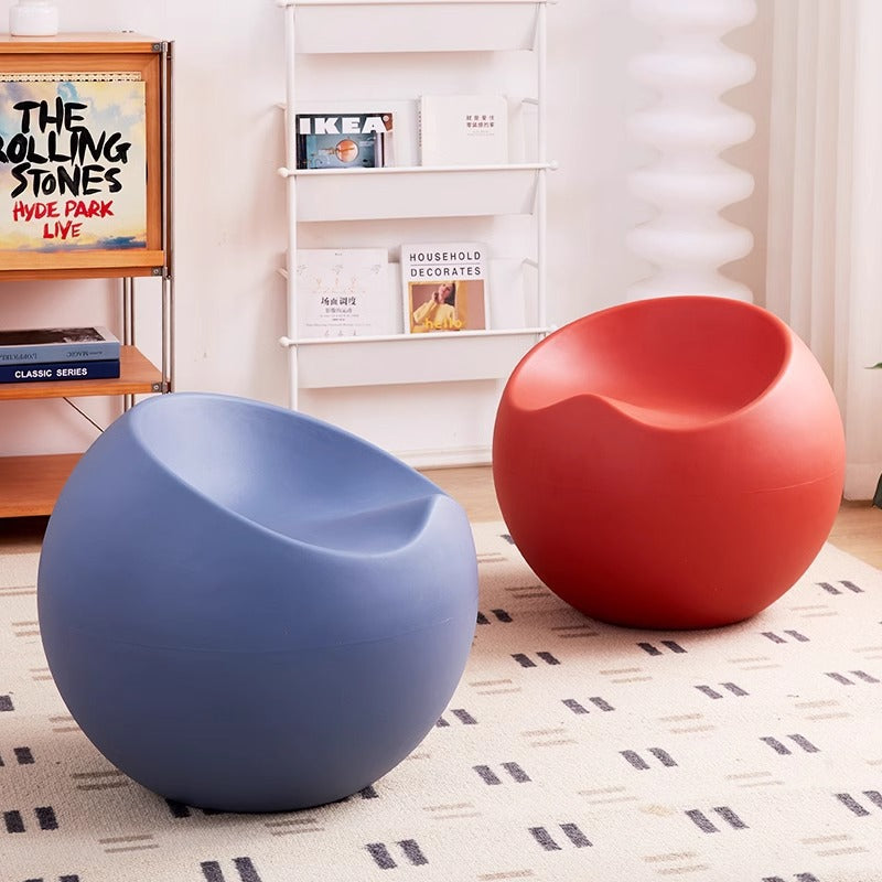 Contemporary Apple Sphere Footstool — Black