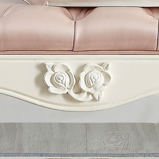 European Fabric Leather Wood Shoe Bench