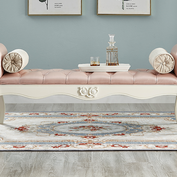 European Fabric Leather Wood Shoe Bench