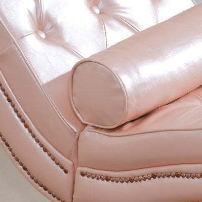 European Wood Velvet Leather Chaise Lounge — Peacock Blue - Velvet