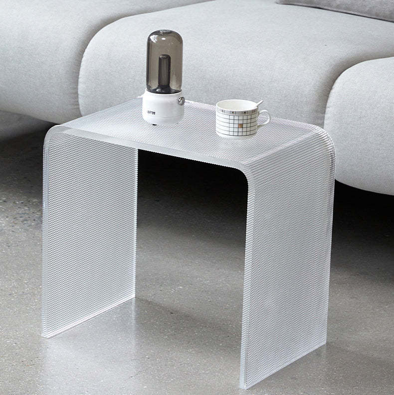 Minimalist Microfiber Leather Chair — With White Cushion