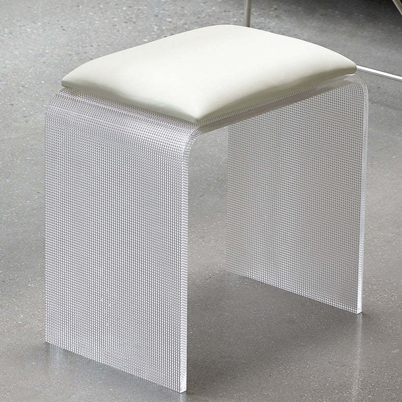 Minimalist Microfiber Leather Chair — With Gray Cushion