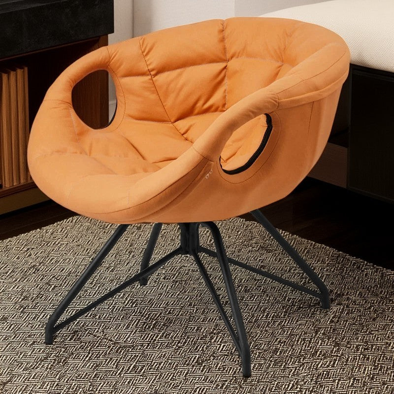 Nordic Tech Fabric Iron Round Accent Chair