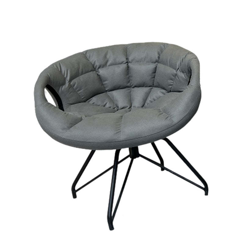 Nordic Tech Fabric Iron Round Accent Chair