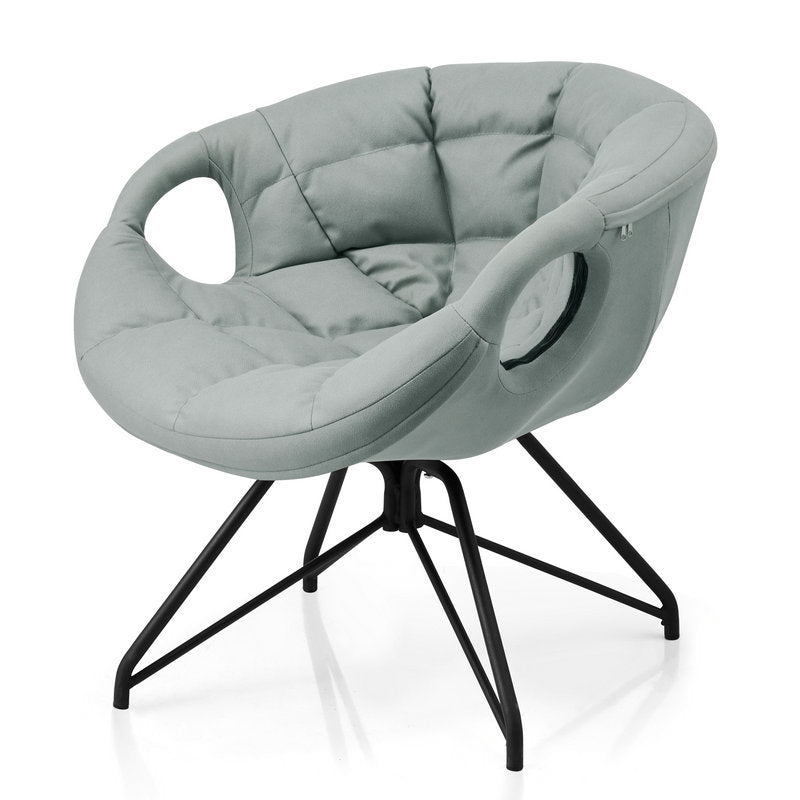 Nordic Tech Fabric Iron Round Accent Chair