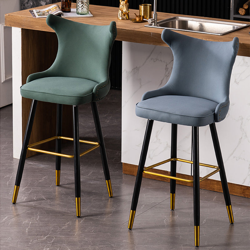 Modern Tech Fabric Chair — Blue - Velvet